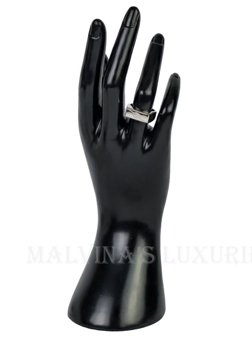 GUCCI RING STERLING SILVER GG LOGO TAG925 COLLECTION UNISEX sz 15 US 7 1/4 - Picture 3 of 16